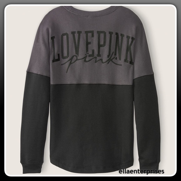 VS Pink Gray Black Colorblock Varsity Crew Tunic - Picture 3 of 4